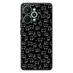 Чехол на тематику: Коты для Realme 15 Pro (Котики на черном)