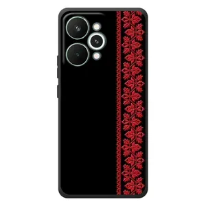 Силиконовый Чехол на RealMe 15 Pro (Красная Вышиванка)