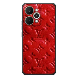 Текстурний Чохол Louis Vuitton для РеалМе 15 Про (Червоний ЛВ)