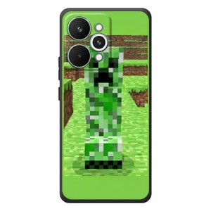 Чехлы для RealMe 15 Pro (Персонажи Майн Крафт) (Крипер 2)