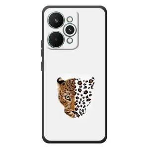 Чехол с леопардовым принтом на RealMe 15 Pro (Леопард на белом)