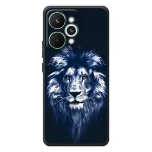 Чехол с картинкой на RealMe 15 Pro (Лев - синий)