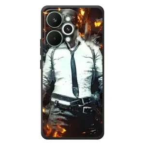 Силиконовый чехол с картинкой "Герой Pubg" на RealMe 15 Pro (Man Пубг)