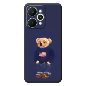 Чехлы Мишка Тедди для РеалМи 15 Про (Мишка USA)