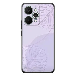 Чехол цветочный дизайн для RealMe 15 Pro (Монстера фиолетовая)