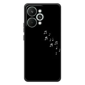 Чохол з картинками на чорному фоні для RealMe 15 Pro (Ноти)