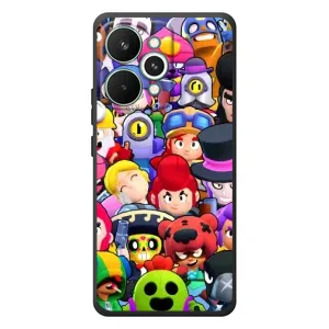 Силиконовый Чехол на RealMe 15 Pro с картинкой Brawl Stars (Персонажи)
