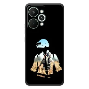 Силиконовый чехол с картинкой "Герой Pubg" на RealMe 15 Pro (Пубг мен)