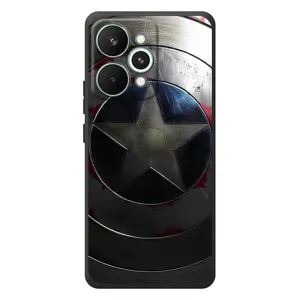 Чехол с Щитом Капитана Америки на RealMe 15 Pro (Ретро Щит Капитана)