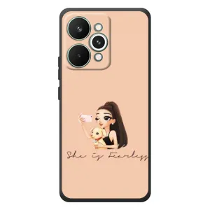 Силиконовый Чехол на RealMe 15 Pro с картинкой Стильных Девушек (С собакой)