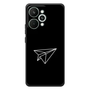 Чохол з картинками на чорному фоні для RealMe 15 Pro (Літак)