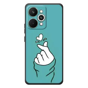 Чохол (Знак сердечка) для RealMe 15 Pro (Сердечко на бірюзовому)