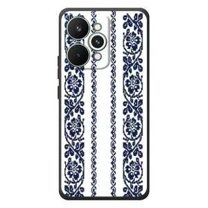 Силиконовый Чехол на RealMe 15 Pro с картинкой Вышиванки (Синяя вышиванка)