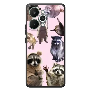 Силиконовый Чехол с Енотами на RealMe 15 Pro (Смешные Еноты)