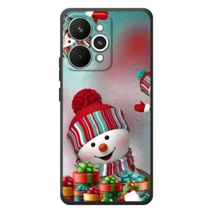 Чехлы на Новый Год RealMe 15 Pro (Снеговик в шапке)