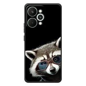 Силиконовый Чехол с Енотами на RealMe 15 Pro (Стильный Енот)