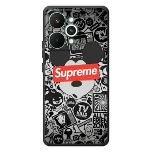 Чехол с Брендами одежды на РеалМи 15 Про (Supreme Маус)