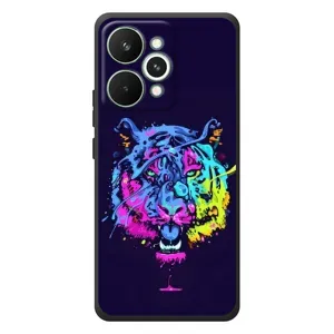 Силиконовый бампер с картинкой животных для RealMe 15 Pro (Тигр-Арт)