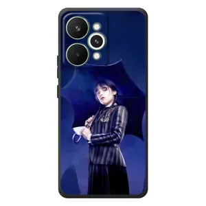 Чехлы с принтом Уэнсдей на RealMe 15 Pro (Уэнсдей с зонтом)