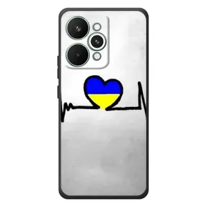 Силиконовый Чехол на RealMe 15 Pro (Я-Украина) (Украинская кардиограмма)