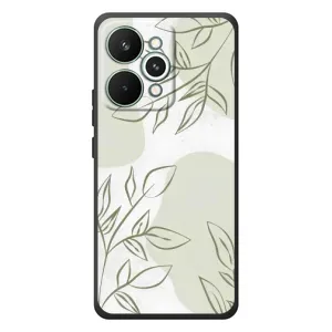 Чехол цветочный дизайн для RealMe 15 Pro (Зелёный дизайн)