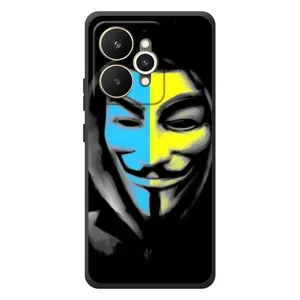 Чехол с Украинской символикой на Реалми 15 (Анонимус патриот)