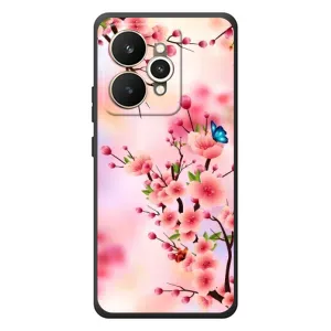 Чехол с принтом САКУРЫ на Realme 15 (Бабочки на сакуре)