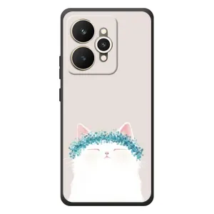 Чехол на тематику: Коты для Realme 15 (Белый котик)