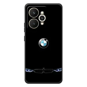 Силіконовий бампер з картинкою машини на Realme 15 (Чорний BMW)