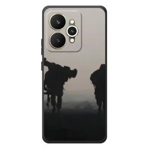 Чехлы на военную тематику для Realme 15 (Бой солдат)