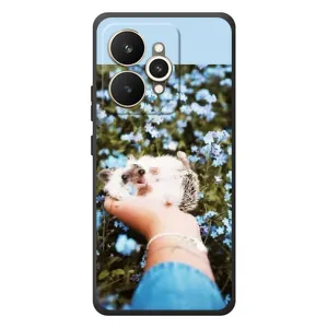 Чехлы с изображением разных животных для Realme 15 (Ежик на руках)