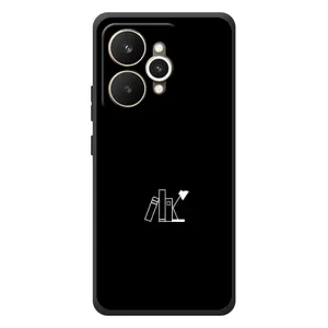 Чехол с картинками на черном фоне для Realme 15 (Книжки)
