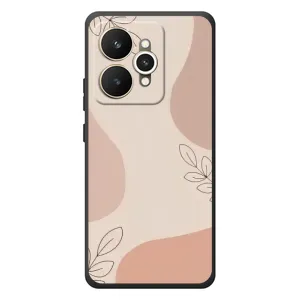 Чехол цветочный дизайн для Realme 15 (Коричневый фон)