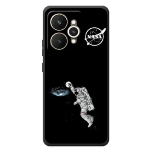 Силиконовый бампер с принтом "Наса" на Realme 15 (Космонавт баскетболист)