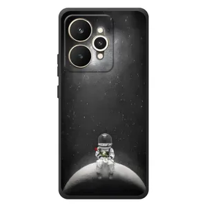 Силиконовый Чехол с принтом "Космонавты" на Realme 15 (Космонавт романтик)