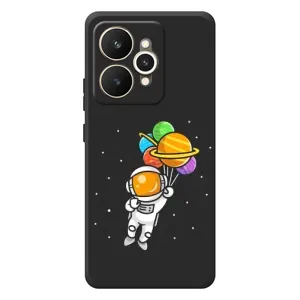 Силиконовый Чехол с принтом "Космонавты" на Realme 15 (Космонавт с шариками)