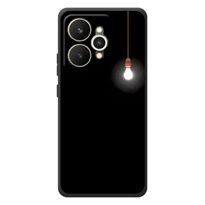 Чехол с картинками на черном фоне для Realme 15 (Лампочка)