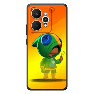 Чехол Бравл Старс для Realme 15 (LEON в кофте)
