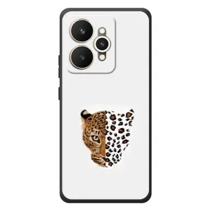 Чехол с леопардовым принтом на Realme 15 (Леопард на белом)