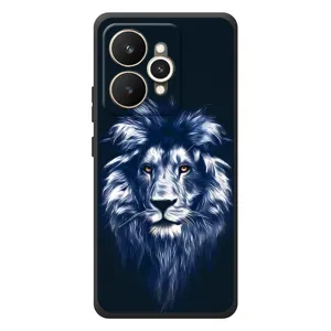 Чехол с картинкой на Realme 15 (Лев - синий)
