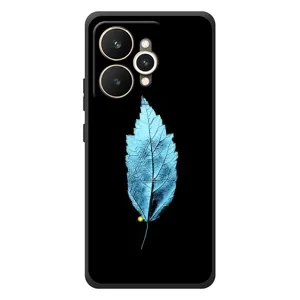 Чехол с картинками на черном фоне для Realme 15 (Листочек)