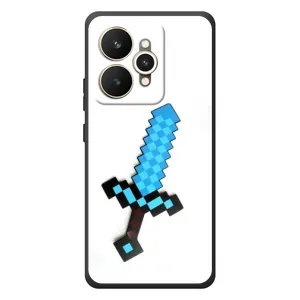 Чехлы для Realme 15 (Персонажи Майн Крафт) (Меч)