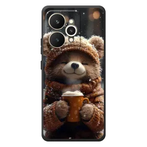 Печатный чехол «Зверята с кофе» для Realme 15 (Медвежонок с кофе)