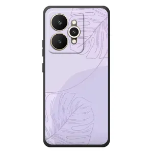 Чехол цветочный дизайн для Realme 15 (Монстера фиолетовая)