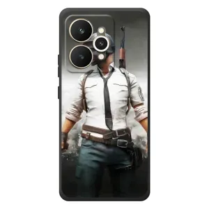 Силиконовый чехол с картинкой "Герой Pubg" на Realme 15 (Пабг)