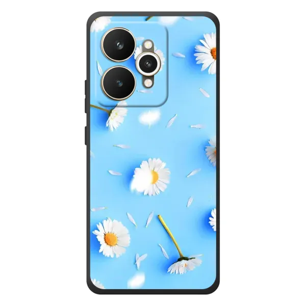 Чехол с рисунком «ромашки на голубом» для Realme 15