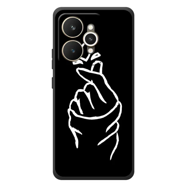 Чехол с рисунком «Сердце на черном» для Realme 15 Чехол с рисунком «Сердце на черном» для Realme 15