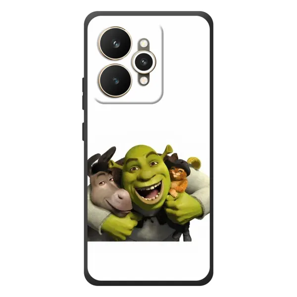 Чехол с рисунком «Шрек осел и кот» для Realme 15