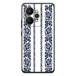 Силиконовый Чехол на Realme 15 с картинкой Вышиванки (Синяя вышиванка)