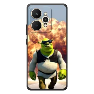 Печатный чехол с принтом Шрек для Realme 15 (Эпичный взрыв Шрек)